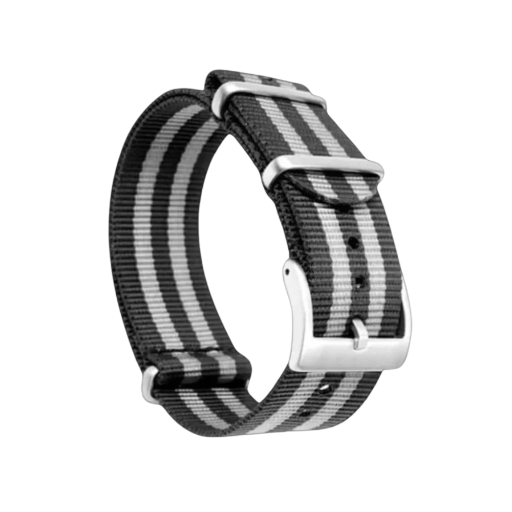 NATO STRAP MILITARY – BLACK & GREY